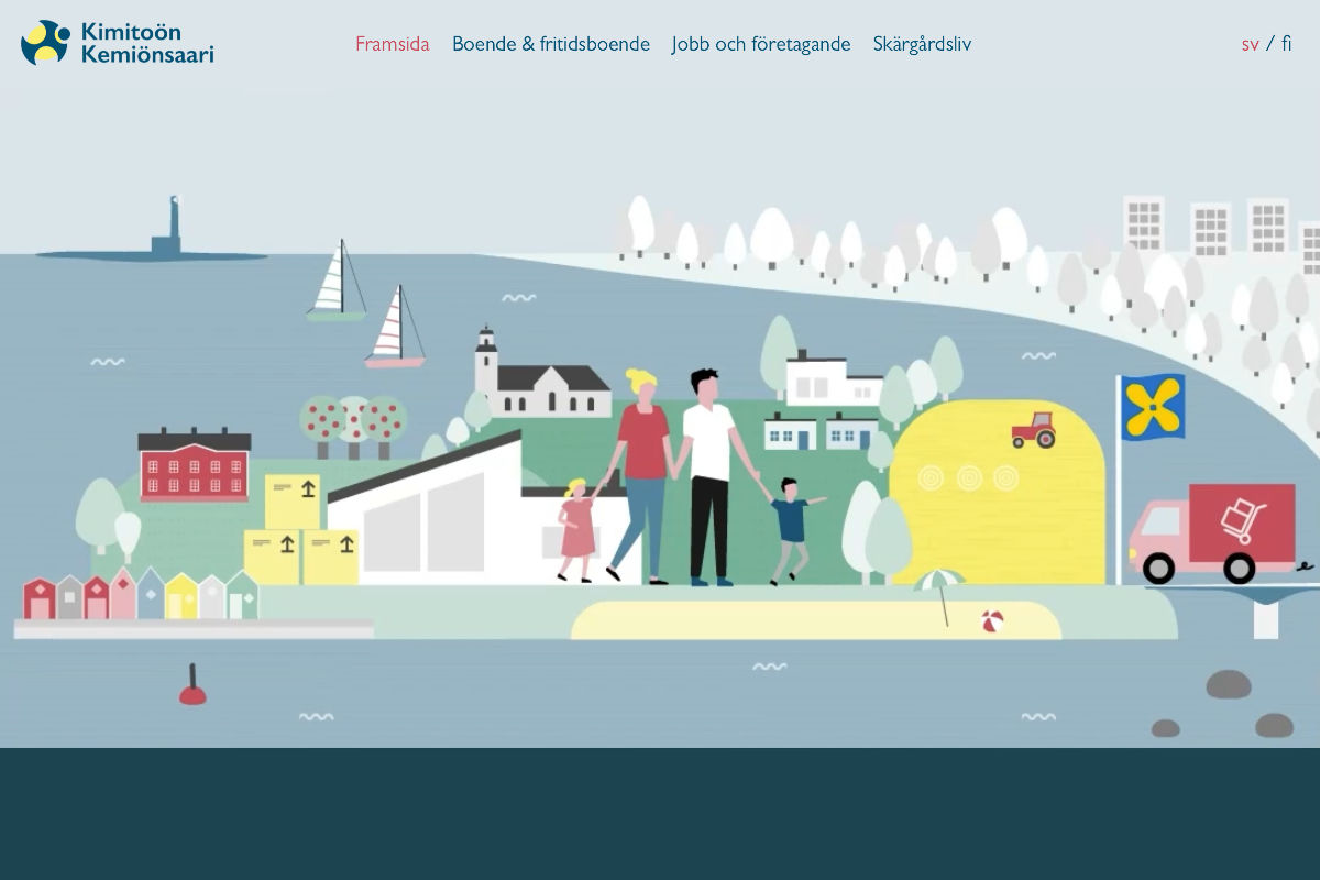 A campaign website for Kimito island by Olli Karvonen