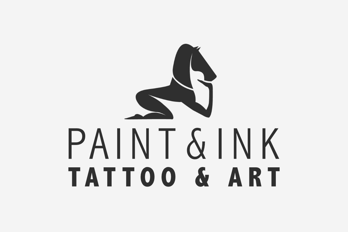 Paint & Ink, tattoo and art logo design by Olli Karvonen